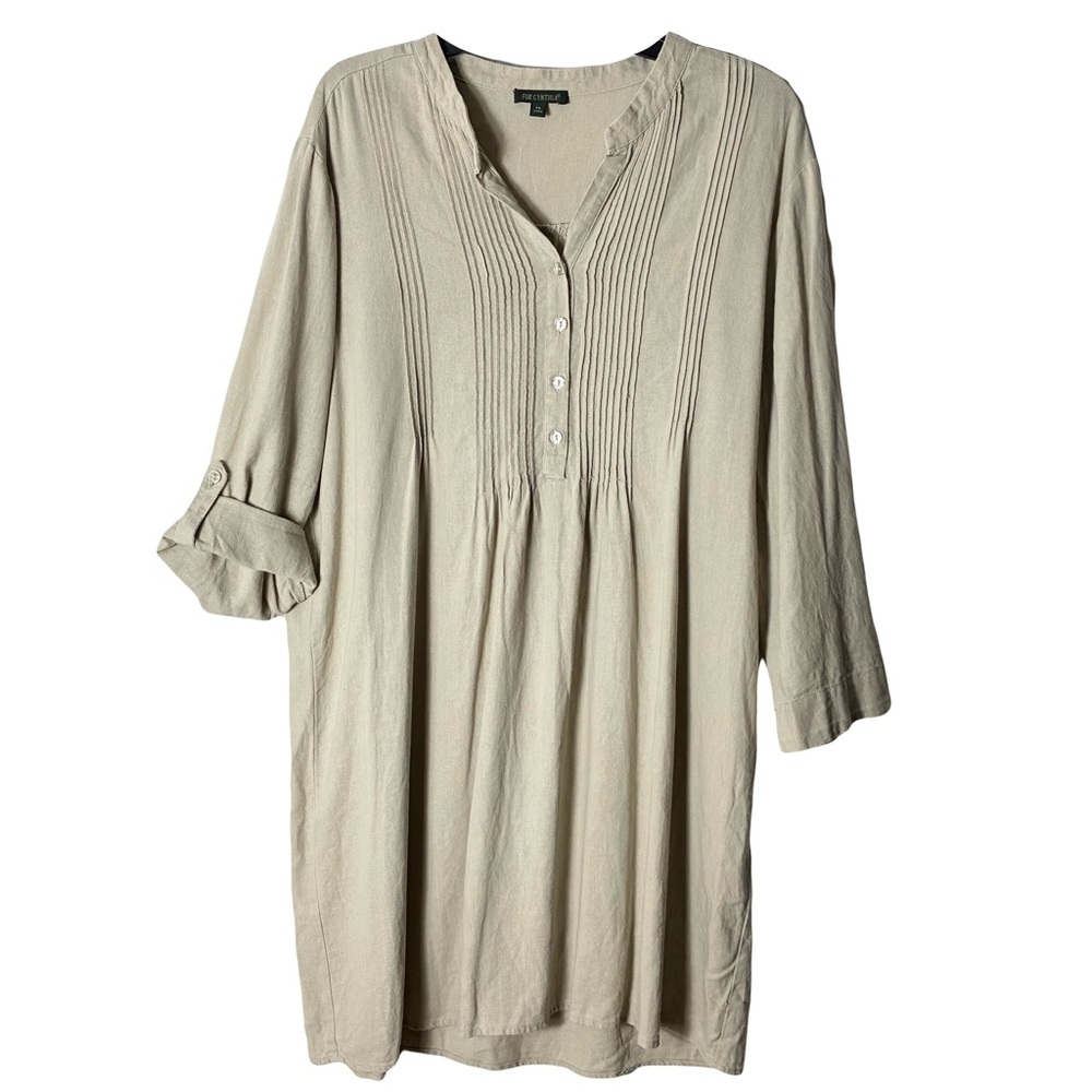 Nwot For Cynthia Linen Dress XL